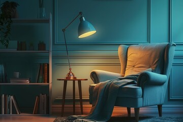 Armchairs and reading nooks at night