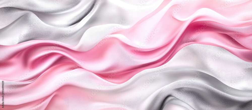 Poster elegant soft pink and grey satin wave background with luxurious texture and empty space for text in 