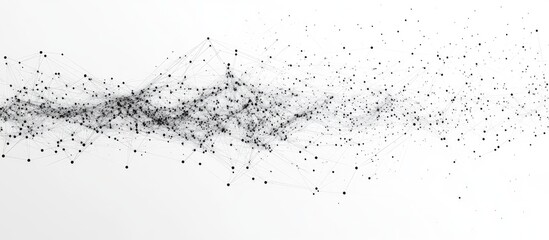 Obraz premium Abstract dotted geometric connection network illustrating big data and social communication with space for text in modern digital environment