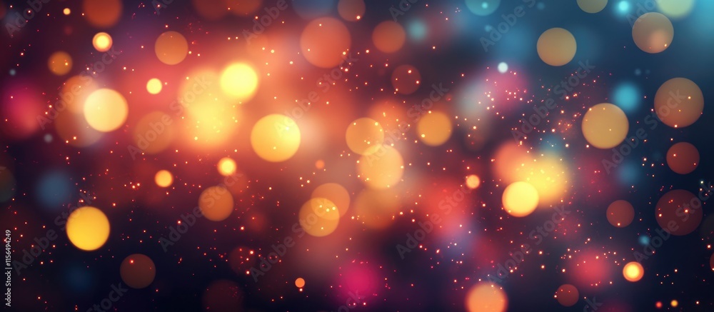 Poster vibrant abstract digital background featuring glowing lights and bokeh effect ideal for creating stu