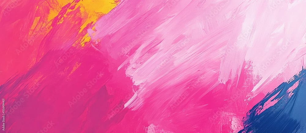 Poster vibrant abstract expressionism artwork with bold brushstrokes and empty copyspace for text in a colo