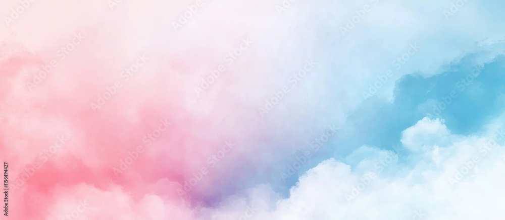 Poster serene abstract sky with soft pastel clouds gentle color gradient ideal for backgrounds and text ove