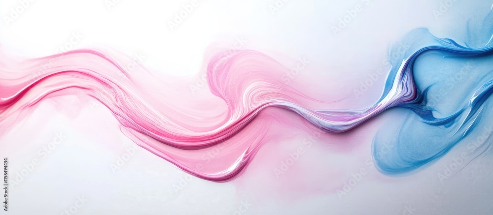 Poster ethereal abstract nail polish paint swirl background with soft color gradient and space for text
