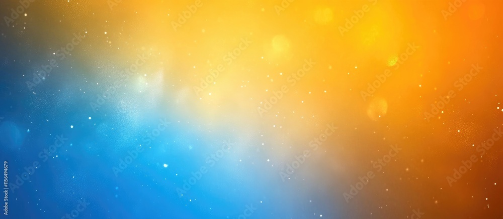Poster gradient background in warm orange blue and yellow tones with subtle shadow for advertising design a