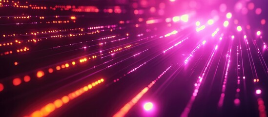 Obraz premium Abstract luminous lines and lights in vibrant colors for technology innovation concepts with space for text and creative design applications