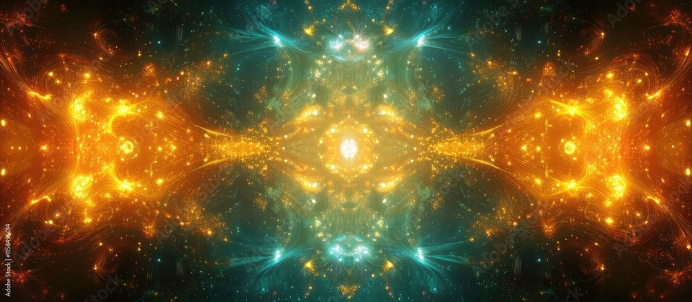 Poster vibrant abstract fantasy background with colorful swirls ideal for digital wallpaper and screensaver