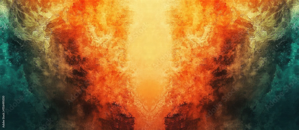 Poster vibrant abstract supernova burst with dynamic colors and empty space for text integration in creativ