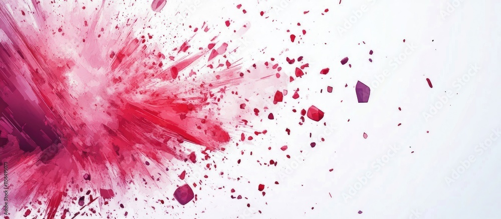 Aufkleber dynamic abstract explosion illustration with vibrant colors and copy space for text in contemporary 
