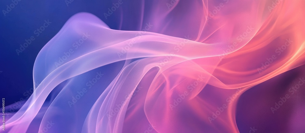 Aufkleber ethereal abstract smoke swirls in soft colors for background with space for text or overlays in crea