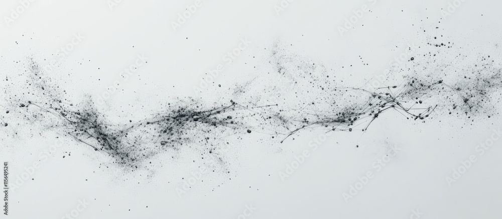 Poster abstract digital network connection with fluid lines and empty space for custom text placement