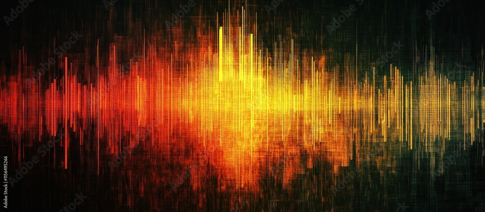 Poster vibrant abstract digital glitch effect with space for text ideal for modern design and creative proj
