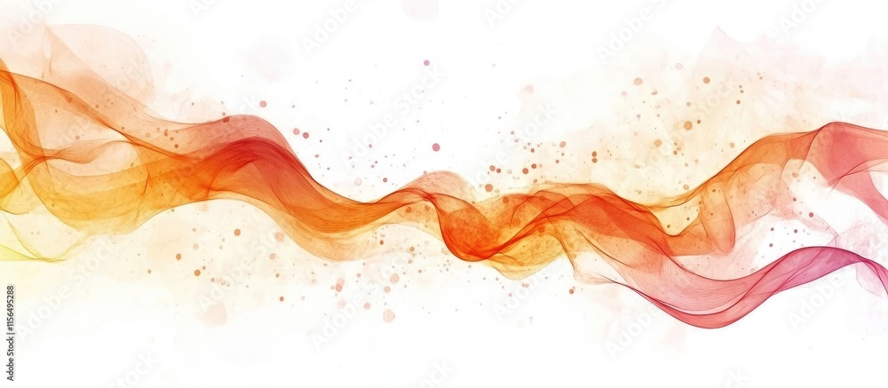 Poster abstract flowing waves in vibrant colors with soft gradients and empty space for creative business t