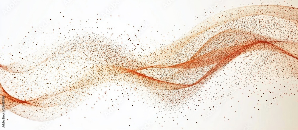 Poster dynamic flow of vibrant waves and particles creating an elegant background with space for text or gr