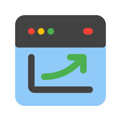 web traffic flat icon
