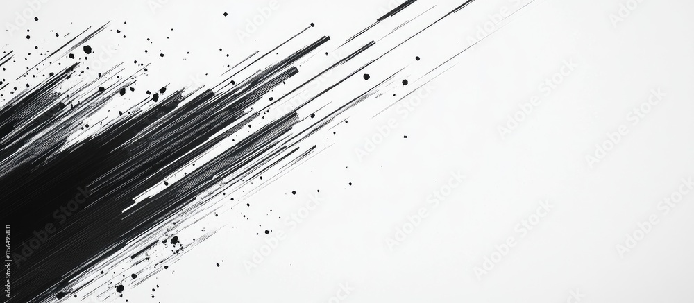 Poster Black Minimalist Angular Lines on White Background Abstract Design with Copy Space for Text or Graphics Creativity and Modern Aesthetic