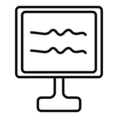 Modern computer icon designed with clean lines and detailed precision, suitable for technology applications, interfaces, and digital projects.