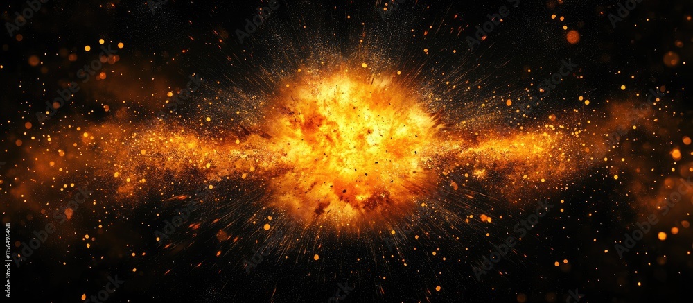 Poster vibrant abstract explosion background with fiery bursts and dark textured surface ideal for dynamic 