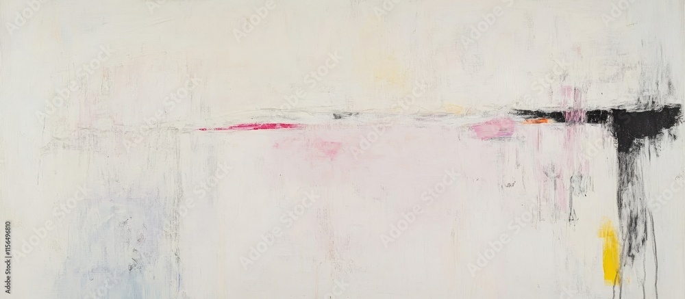Poster abstract expressionism artwork on canvas with minimalistic design and empty space for customizable t