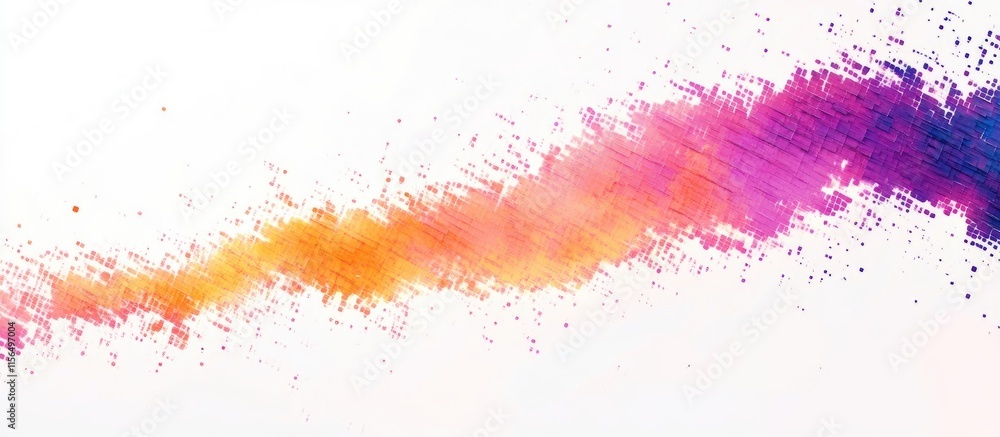 Poster vibrant abstract gradient with soft distortion and blank space for text overlay in bright colorful p