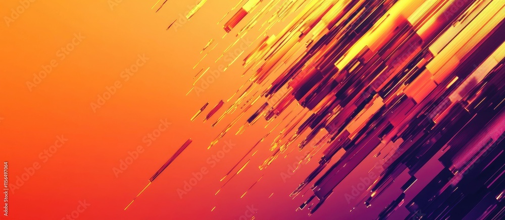 Aufkleber dynamic abstract digital background with acceleration effect and vibrant gradient suitable for text 