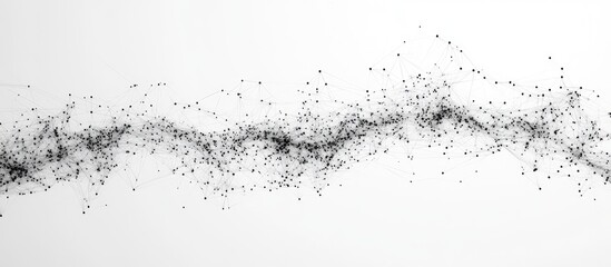 Obraz premium Interconnected Dots and Lines Abstract Digital Background with Empty Space for Text or Brand Message