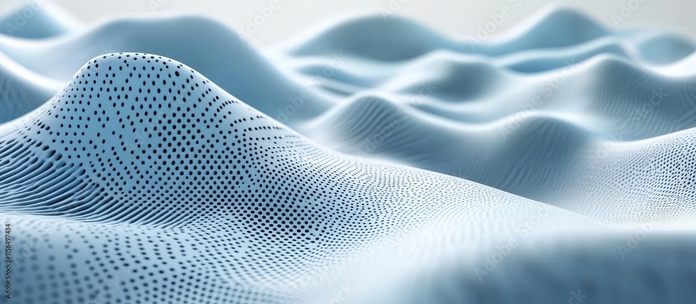 Poster abstract blue digital wave background in 3d style with space for text and technology infographics