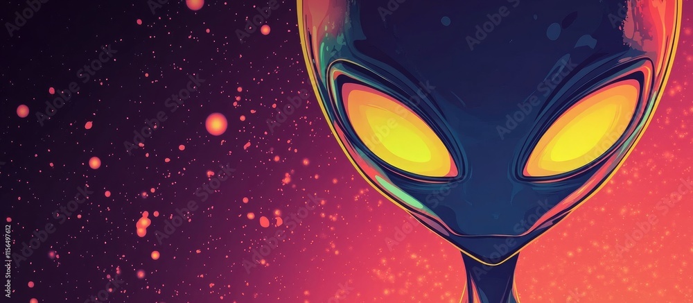 Poster colorful alien abstract background with space for text ideal for creative projects and digital desig