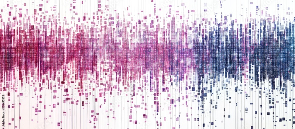 Poster futuristic abstract digital matrix with vibrant color gradients for technology and engineering conce