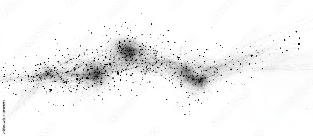 Poster abstract digital network background with interconnected dots and lines featuring empty copy space fo
