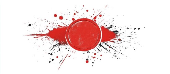 Bold Red Grunge Stamp Abstract Design for Black Friday Sales Promotions with Copyspace for Text Ideal for Marketing and Advertising Campaigns