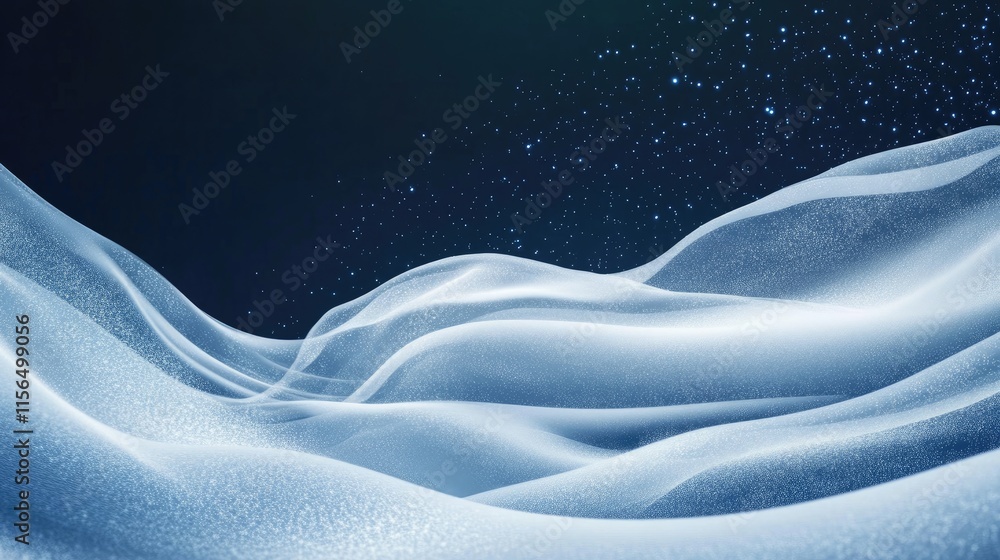 Poster serene blue wave pattern with soft white foam on a dark backdrop ideal for text overlay and design p