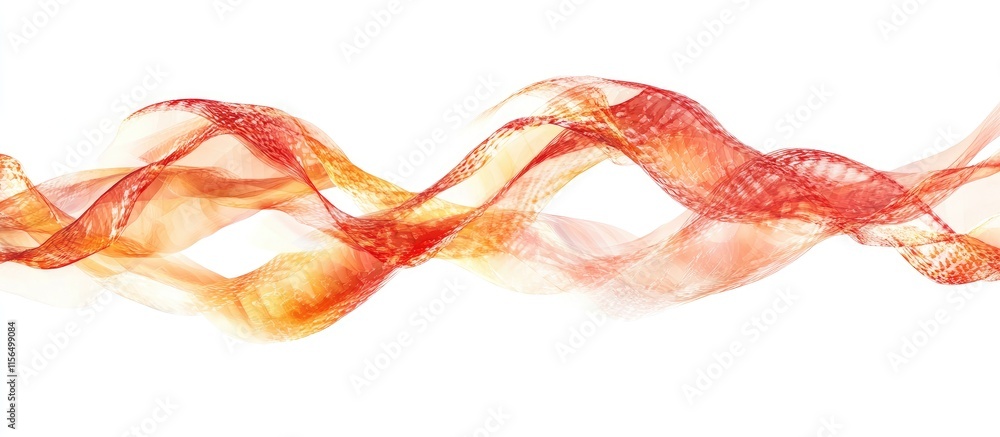 Aufkleber abstract dna strands flowing in vibrant colors with copyspace for text and creative design elements