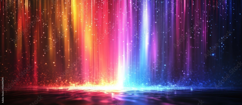 Poster colorful abstract liquid background with luminous flowing textures and light reflections ideal for c