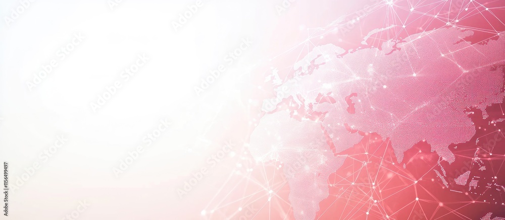Poster abstract geometric network connection background for global business big data and social network com