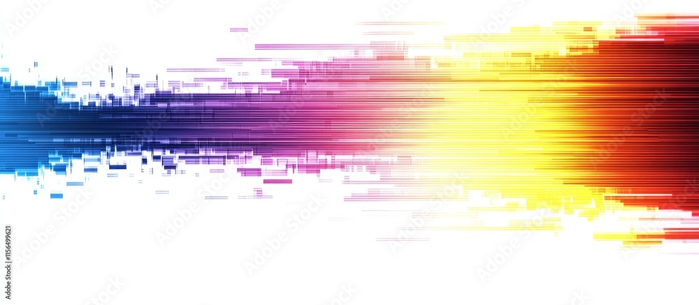 Poster vibrant abstract digital gradient background with colorful pixel effects ideal for film or tv use fe