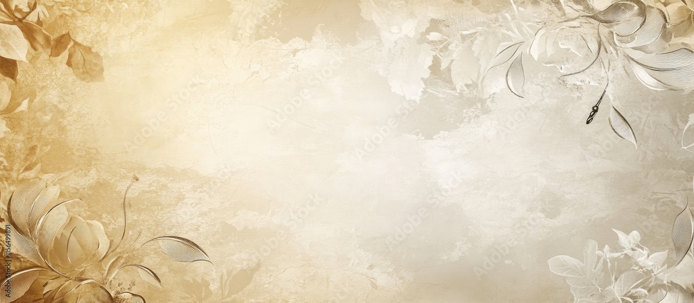 Poster elegant vintage wallpaper background with floral design and soft textures ideal for web and print pr