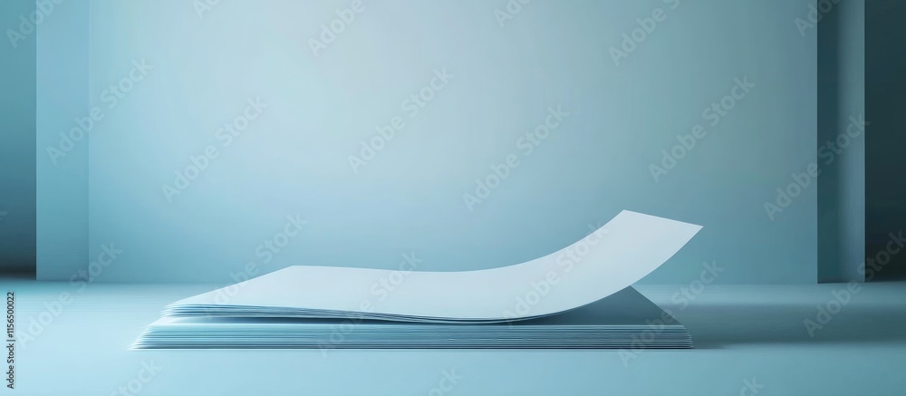 Poster futuristic abstract document scanning animation with blank copyspace for text in minimalist design