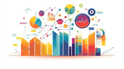 modern abstract business background with financial and economical graph and geometric lines,  abstract geometric elements with modern business background, graphical chart with geometric background.