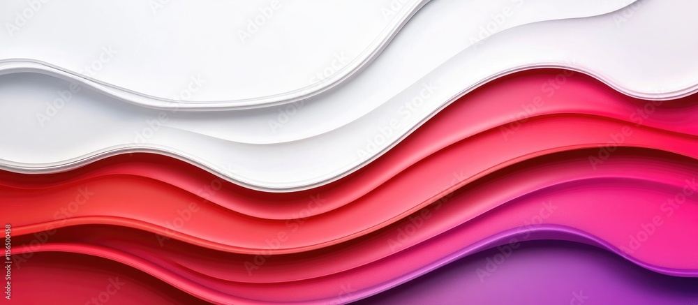 Poster minimalist 3d wave background in high contrast with smooth curves ideal for modern design and copysp