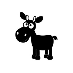 Moose cartoon vector silhouette