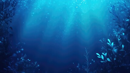 Fototapeta premium Serene underwater sea panorama with vibrant marine life and ample copy space for website text enhancement