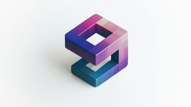 Modern cube-shaped Python logo with vibrant colors on a white background, ideal for development projects and promotional materials.