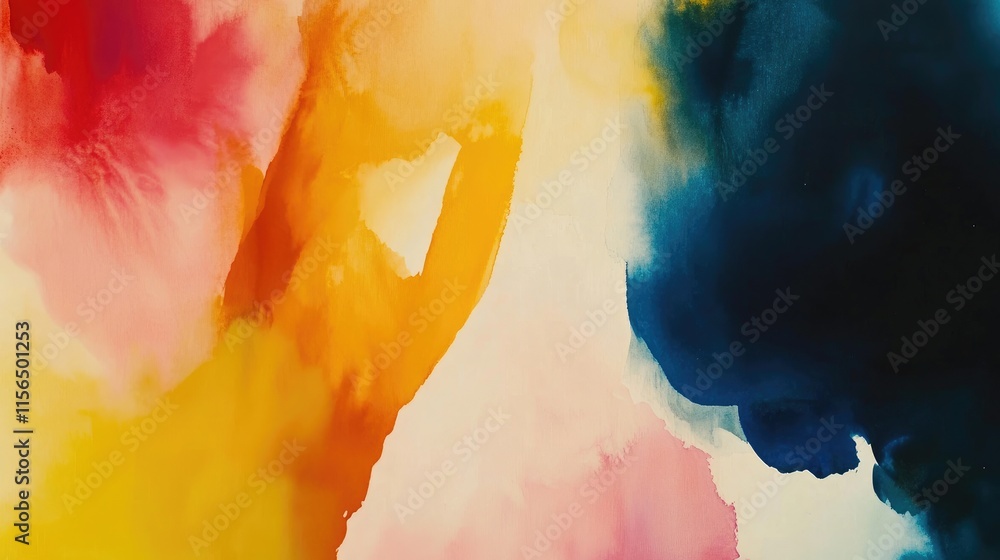 Aufkleber vibrant abstract watercolor background for banners and posters with ample empty space for text and a