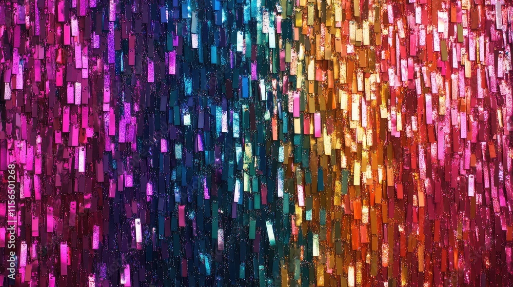 Poster vibrant sequin shimmer background with colorful glitter texture ideal for festive fashion designs fe