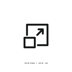 Compact Size Icon. Editable Stroke