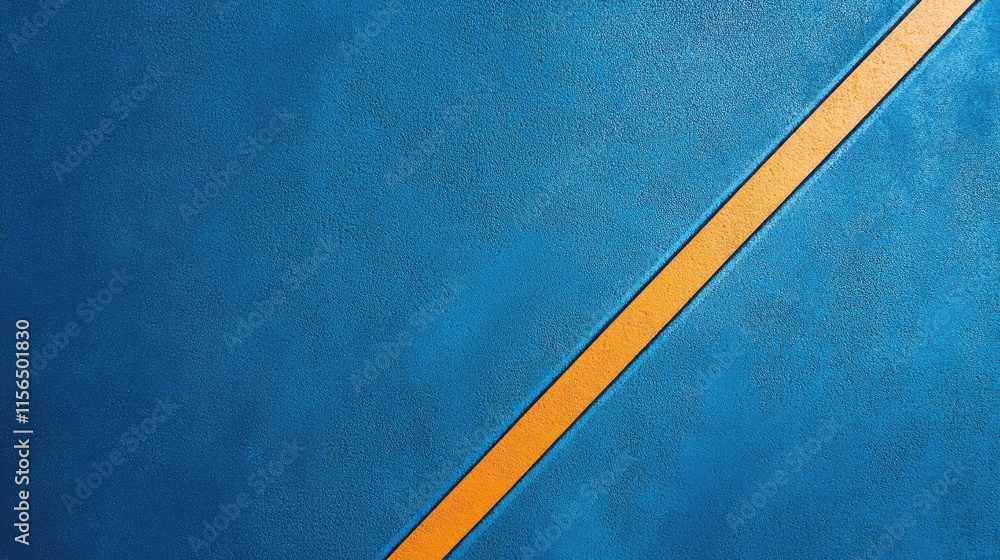 Poster Textured blue surface with diagonal orange lines and ample empty space for text and design elements in a modern aesthetic context