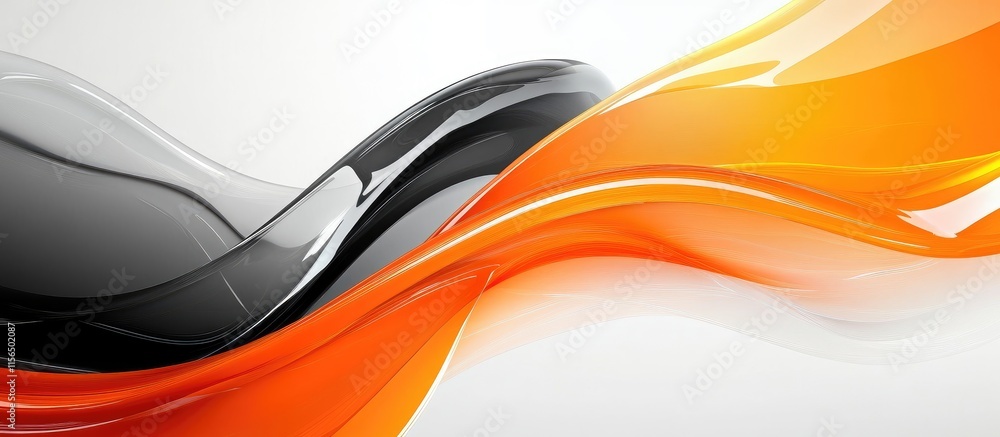 Poster colorful abstract waves background design with smooth curves and empty space for text or graphics us