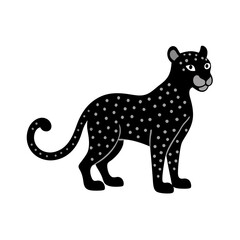 Cheetah cartoon vector silhouette