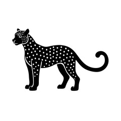 Cheetah cartoon vector silhouette