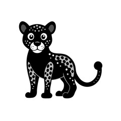 Cheetah cartoon vector silhouette